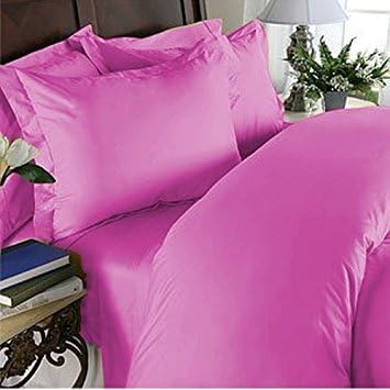 Elegance Linen Wrinkle-Free- 1500 Thread Count Twin/Twin XL Size Egyptian Quality 2pcs Duvet Cover Set, Solid, Pink