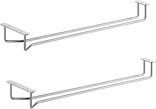 Miniatura 10 de Soro Essentials - Juego de 2 perchas de vidrio de 16 pulgadas para colgar copas de vino, colgadores de almacenamiento para armario, cocina, bar o