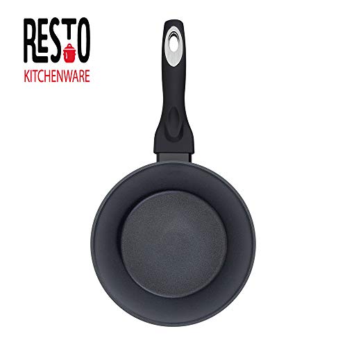 RESTO Pavo Non-Stick deep Frying pan Induction Wok 4-Layer Superior Forged Aluminium Anti-Scratch Coating. Induction Gas Electric Halogen Ceramic hob. Brown/Grey Satin Exterior Finish (28cm) 2 Gallery Image