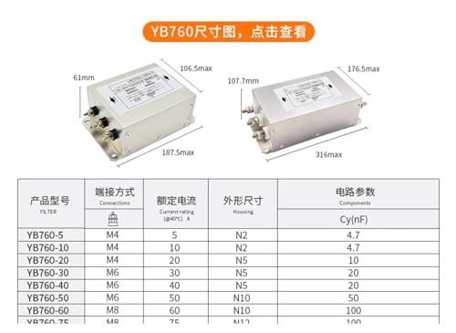 Filtre de puissance triphasé 380V YB760 haute précision servo