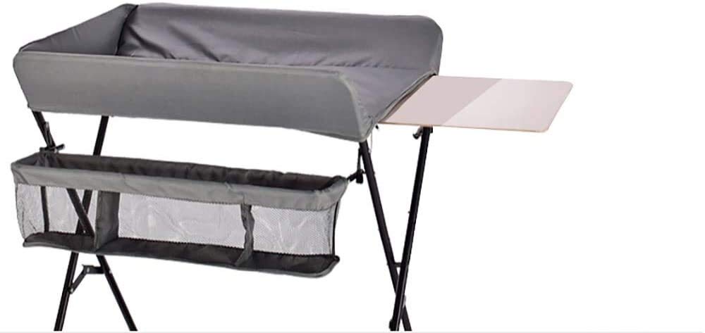 Fasciatoio Pieghevole Fasciatoio Fasciatoio Stazione per Pannolini per Piccoli spazi con contenitore, Comò per Stazione di Massaggio per Neonati Stile Gamba Incrociata per Neonati (Colore : Dark Gre