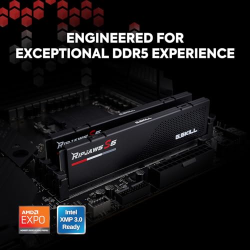 Image of G.SKILL RipJaws S5 Series (Intel XMP) 64GB (2 x 32GB) DDR5 6000 Mhz CL36-36-36-96 1.35V Desktop Memory RAM - F5-6000J3636F32GX2-RS5K