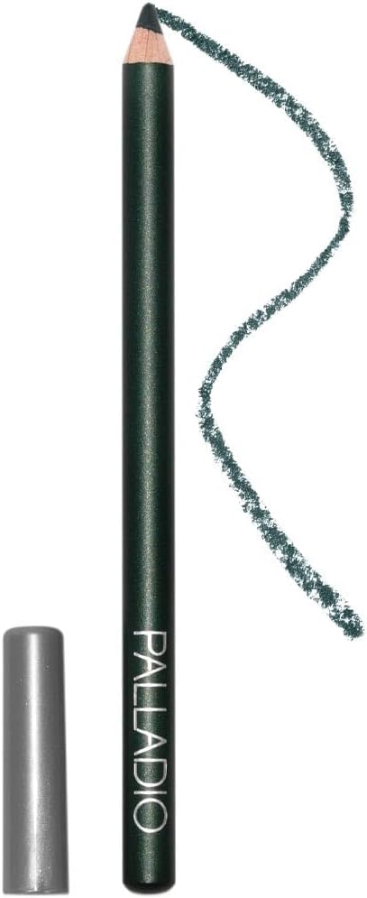 Wooden Eyeliner Pencil, Thin Pencil Shape, Easy Application, Firm yet Smooth Formula, Perfectly Outlined Eyes, Contour and Line, Long Lasting, Rich Pigment, Dark Green