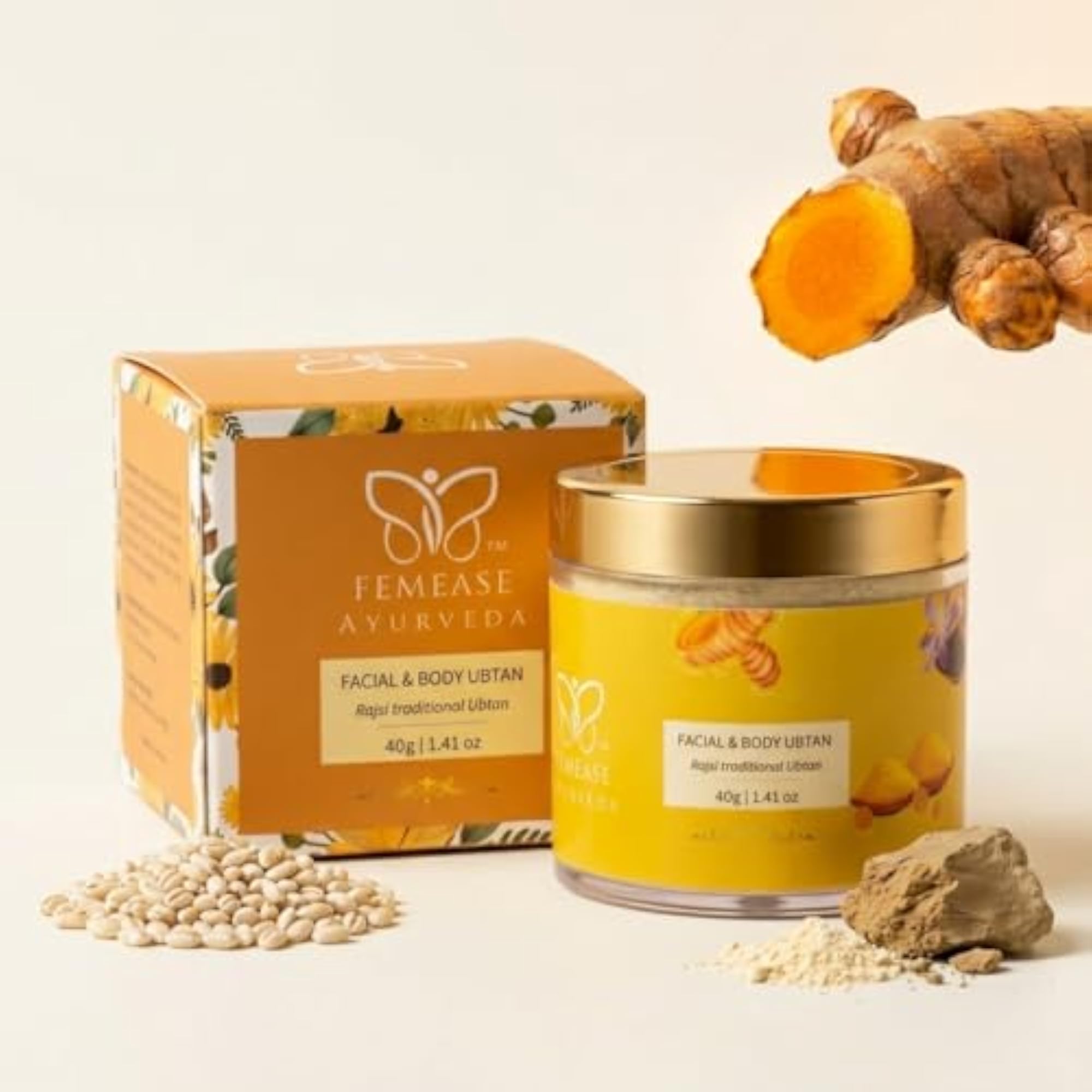 Rajsi Ubtan with Haldi & Kesar for Gentle Exfoliation