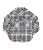 Hemdail-Saum Simply Southern Langärmelige Damen-Shacket/Jacke, Mehrfarbig, S