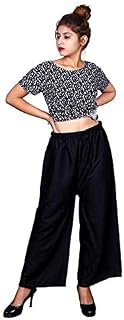 Women's Girls Solid Plazzo Pant