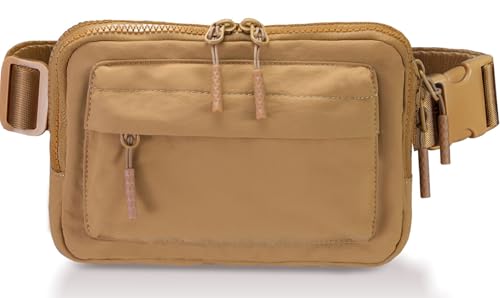 NWT XPEDITION Gürteltasche mit verstellbarem Hüftgurt, leichte Bauchtasche, Umhängetasche für Reisen/Laufen/Wandern, Strumpffüller für Damen und Herren, Braun, Braun, modisch