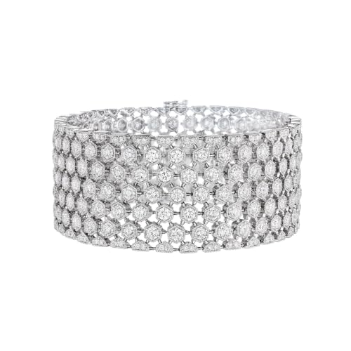 Hypatia 17.25 Carat Diamond Bracelet in 18K White Gold