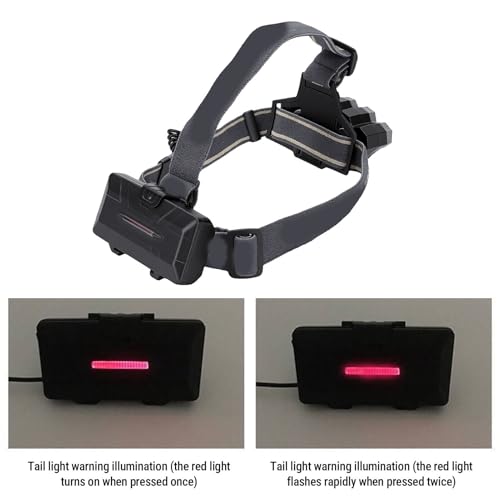 Linterna frontal para correr y senderismo con batería recargable 6