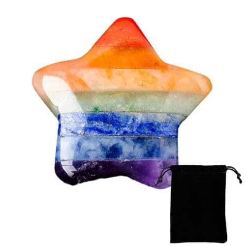 XPEX edelsteine für kinder fünfzackiger Stern edelsteine heilsteine mineralien steine glückssteine Chakra Kristalle Steine Kristall Sorgensteine Verpackung in Samtbeuteln