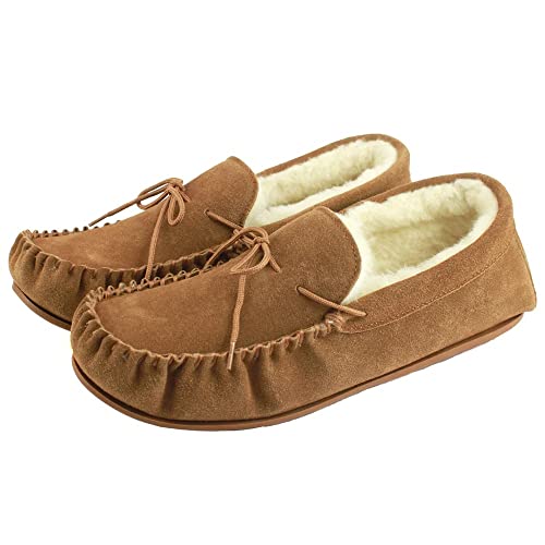 Image of Eastern Counties Leather Mens Joel Suede Moccasins (10 UK) (Chestnut)