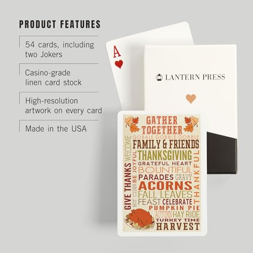 Baraja de Poker Gather Together Thanksgiving 52 Cartas miniatura 3