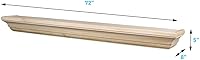 Vista 9 de MANTELSDIRECT Estante flotante de madera para chimenea de 72 pulgadas sin terminar, Colton de Mantels Direct, estante de pared rústico de madera