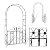 vidaXL Garden Arch, Garden Trellis for Climbing Plants Flower, Iron Arbor for Backyard Patio Lawn, Outdoor Plant Support Archway, Black