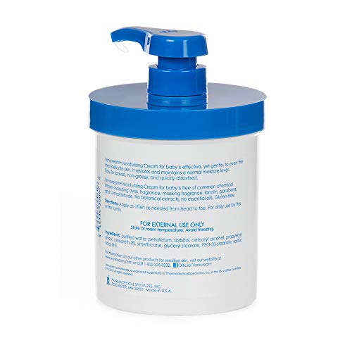 Vanicream Gluten Free & Fragrance Free Baby Moisturizing Cream, 16 Oz Pump, Packaging May Vary #TOP1