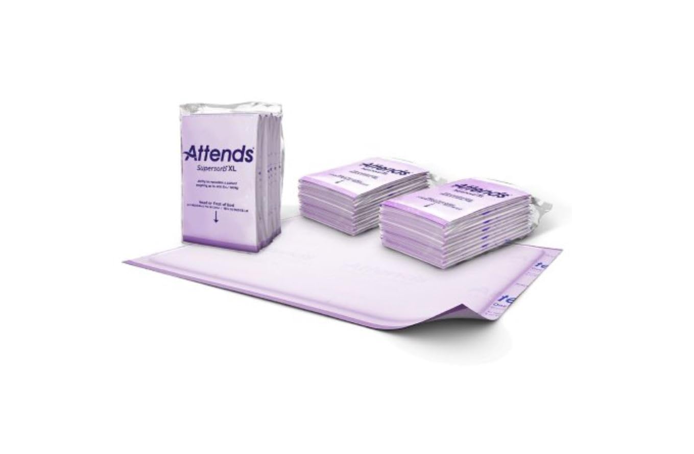 Attends Supersorb Bariatric XL Maximum Underpads, Extra Large, 36