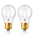 Oven Light Bulb A15 40W 120V Stove Light Bulbs Heat Resistant Appliance Bulb,Refrigerators Range Hood Stoves Microwaves Lava Lamp Replacement Bulb,E26 Medium Base 2700K Warm White Dimmable(Pack of 2)