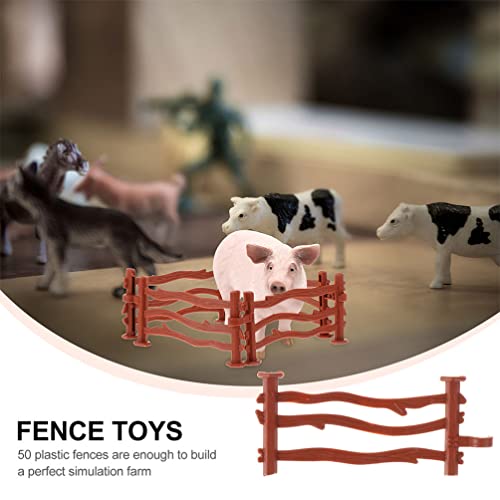 jojofuny 100 Stücke Corral Fechten Zubehör Playset Pferd Corral Zaun Spielzeug Bauernhof Tierzaun Für Kleinkinder Kinder… – Bild 6