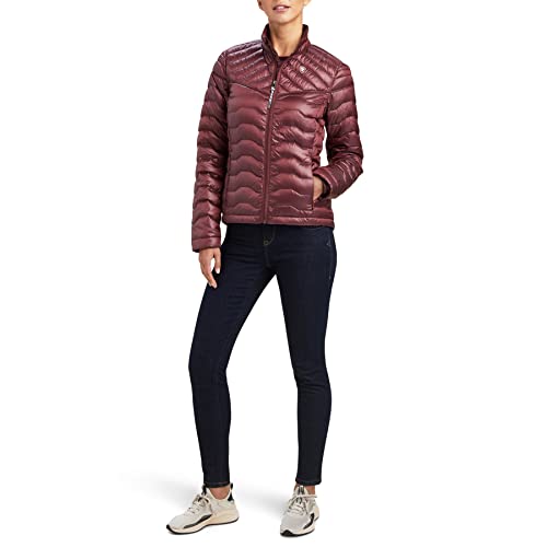 Image of Ariat Female Ideal Down Jacket Iridescent Wild Ginger X-Large