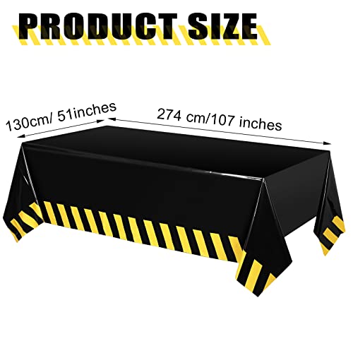 Irenare 2 PCS Construction Birthday Party Tablecloth Dump Truck Birthday Table Covers for Kids Boys Birthday Construction Party Decorations, 54 x 108 Inch Fresh Style by Irenare - Image 2