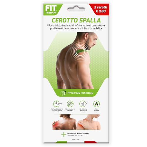FIT Therapy – Cerotti Spalla Antidolorifici e Antinfiammatori per Dolore Muscolare, Artrite, Tendinite, Borsite, Artrosi – NON SCALDA, Impermeabile, Senza Farmaci, Dura 5 Giorni