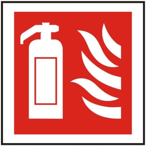 Fire Extinguisher Sign 100mm x 100mm - Self Adhesive (FEX.18G-SA) (1)