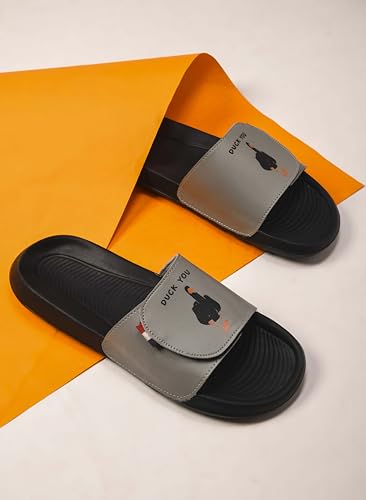 Image of PERY-PAO Sliders for Men | Lightweight EVA Sole & Comfortable Slippers | Flip-Flops & Chappals for Everyday Use