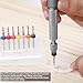 DULIWO 21 PCS Hand Drill Set, Pin Vise Hand Drill Set Including 10 PCS (1.6-2.5mm) Miniature Mini Drill Bits and 10 PCS (0.5-3.2mm) PCB Mini Chuck Chuck for Jewelry DIY, Resin, Wood, Model Making