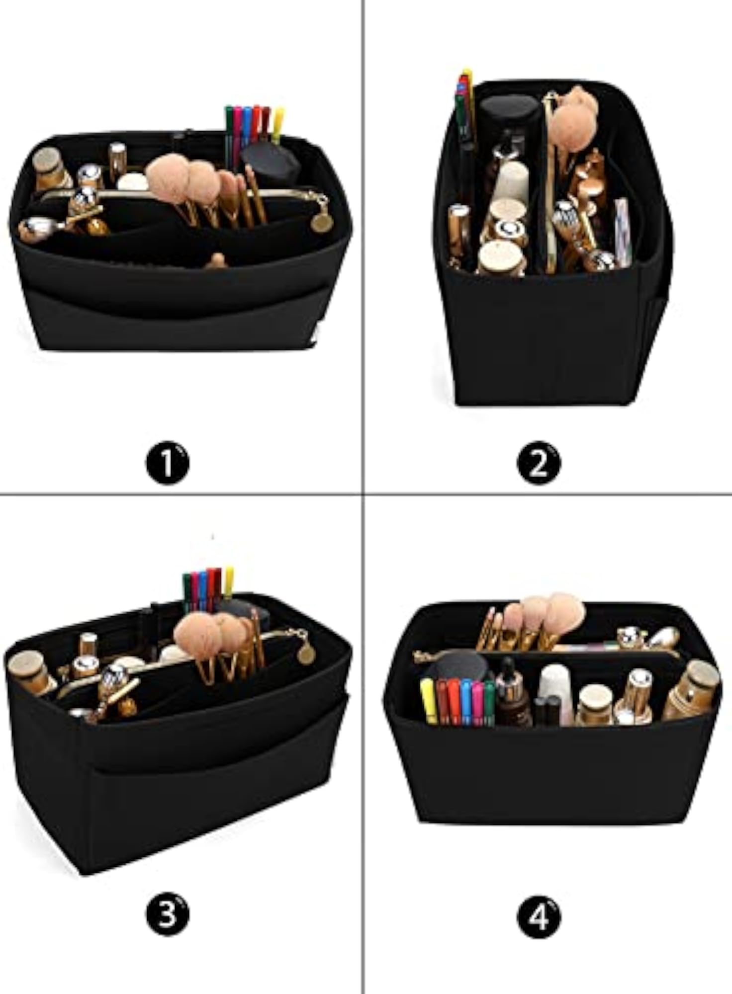 Felt Insert Bag Organizer for Handbag Purse, Fits Speedy Neverfull