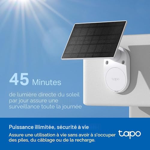 Caméra de surveillance Wifi Tapo TC82 avec panneau solaire - vue 5