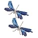 GORGECRAFT Blue Tourmaline Dragonfly Statue Electroplated Silver Dragonfly Decor Collection Natural Gemstone Home Desk Ornament Outdoor Art Decoration for Living Room Garden Spiritual Gifts 3 x 1.6in