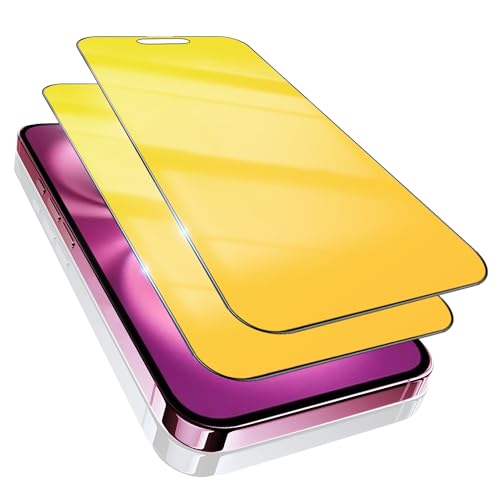 Image of 2 Pack for iPhone 16 Plus Privacy Screen Protector Gradient Colorful 25 for 16Plus Anti-Spy Tempered Glass Anti-Bluelight Full Coverage Installation Frame Case Friendly 6.7 inch Gold