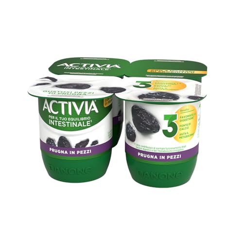 Danone Activia Yogurt Prugna, 4 x 125g