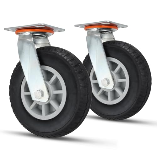 Roulettes robustes de 20,3 cm pivotantes pour déplacer un établi lourd