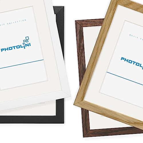 PHOTOLINI Cornici legno 30x30 cm con passepartout