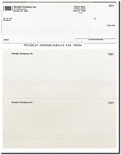 500 Computer Checks on Top - Printed - Compatible for QuickBooks - Platinum Pinstripe