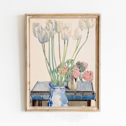Tulip Watercolour Vintage Poster