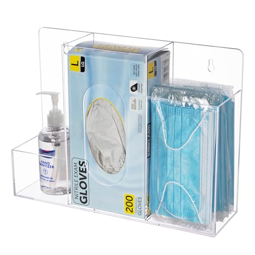 Aphbrada Acrylic Hygiene Dispenser Station with 3 Compartments - Triple