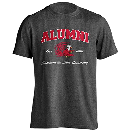 Sport Your Gear Jacksonville State Gamecocks Alumni Proud Graduate Arch Charcoal Heather XL T-Shirt