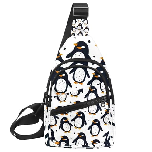 Mochila cruzada de pingüino para correr y viajar riñonera ajustable multicolor unisex