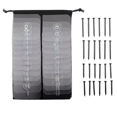 Clavos Haitengwen galvanizados de 1.5 pulgadas para colgar cuadros con adhesivos, kit de 24 piezas miniatura 2