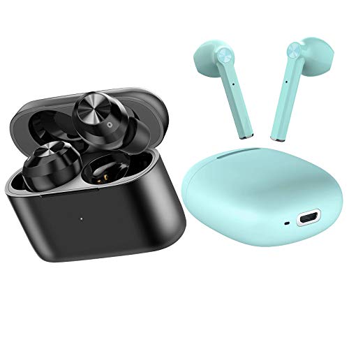 Wireless Earbuds?LETSCOM Bluetooth 5.0 Headphones in Ear with Charging Case, True Wireless Stereo Earbuds with Touch Control, Built in Mic?Hands-Free for Work, Sports