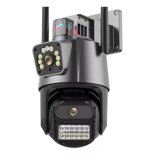 Dupla Câmera IP Sem Fio de Segurança Externa 4K, Controle Wi-Fi - Armazenamento em Nuvem, Rastreamen