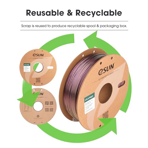 Image of eSUN Magic PLA Filament 1.75mm, Dual Color Dark Night Starlight Twinkling PLA 3D Printer Filament, 1KG (2.2 LBS) Spool, Dark Twinkling Blue