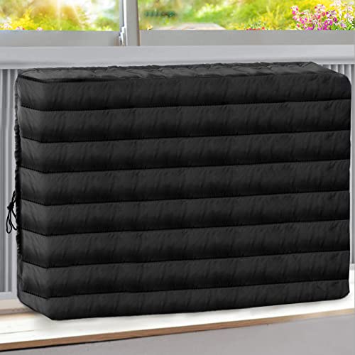 Bekith Indoor Air Conditioner Cover Defender, AC Cover for Inside Window Unit 28 x 20 x 3.5 inches(L x H x D), Black