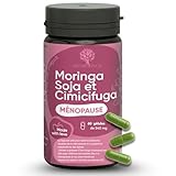 Formule Ménopause Avancée | Complément Cimicifuga contre les Bouffées de Chaleur | Moringa BIO pour le Contrôle du Poids | Isoflavones, B12, D3, B6, Sauge | 60 Gélules - RedMoringa