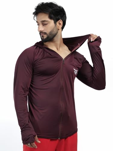 Image of Diamond Fashion Men's Gym Hoodie Jacket | Lightweight Stretchable Activewear for Workout, Running & Fitness | Quick Dry Full Zip Sports Hoodie for Men