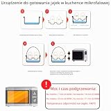 Eiwilderer bojler kuchenka mikrofalowa jajowar do jajek w kuchence mikrofalowej do gotowania jajek w koszulce na 4 jajka, Poacher Maker akcesoria kuchenne, kolor biały