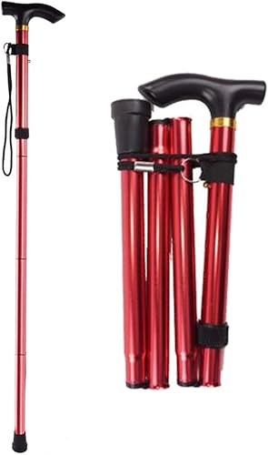 Bastón plegable para mujeres y hombres mayores, palos ligeros plegables para equilibrio de personas mayores, bastones ajustables, palo y muletas