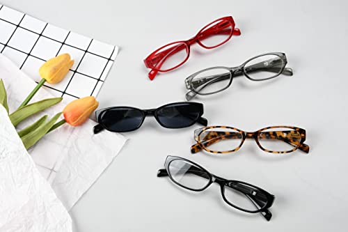 Image of Eyekepper 5 Pack Reading Glasses Women - Spring Hinge Ladies Readers +3.00